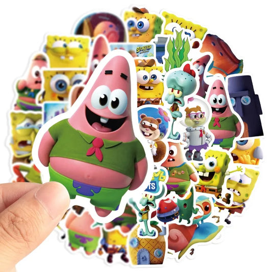 50PCS SpongeBob & Patrick Star Sticker Set