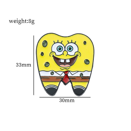 Anime SquarePants Enamel Brooch