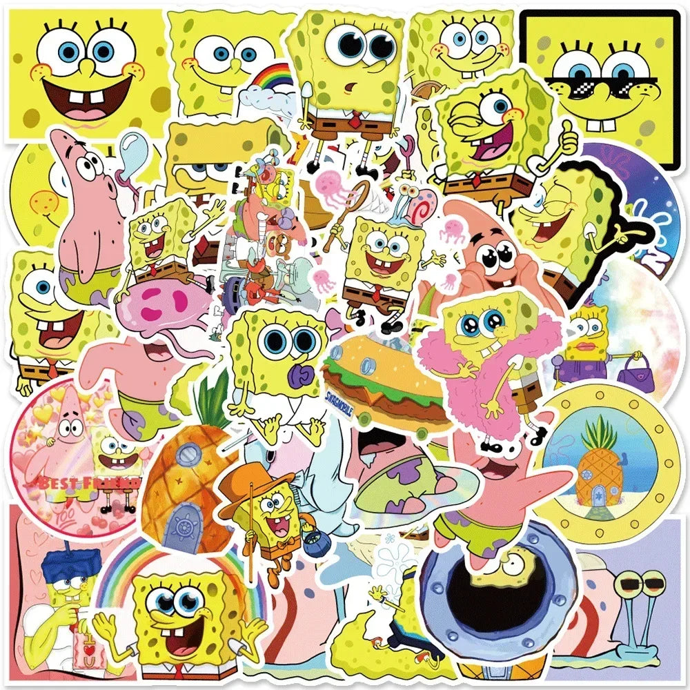 50PCS SpongeBob SquarePants & Patrick Star Stickers - Image 7