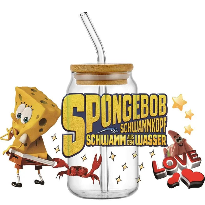 Miniso SpongeBob 16oz UV DTF 3D Waterproof Cup Wrap Sticker - Image 15