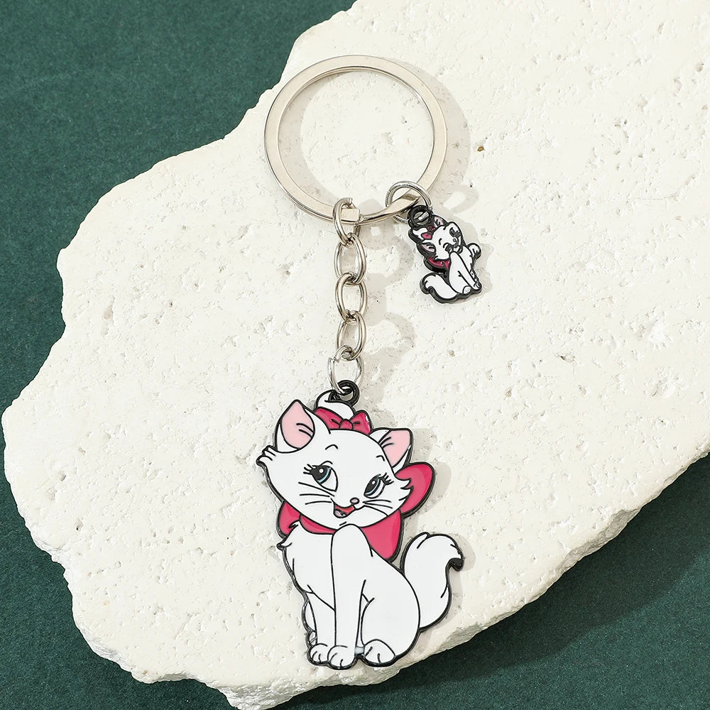 Disney Anime Figure Marie Cat Keychain - Image 6
