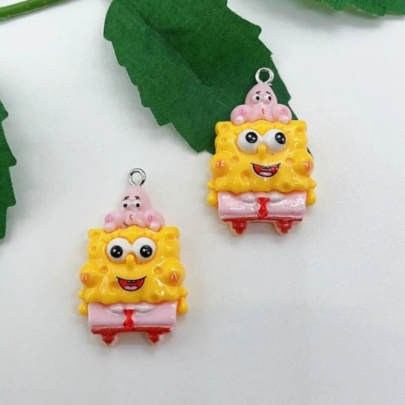 10PCS Resin Cartoon Character SpongeBob SquarePants - Image 6