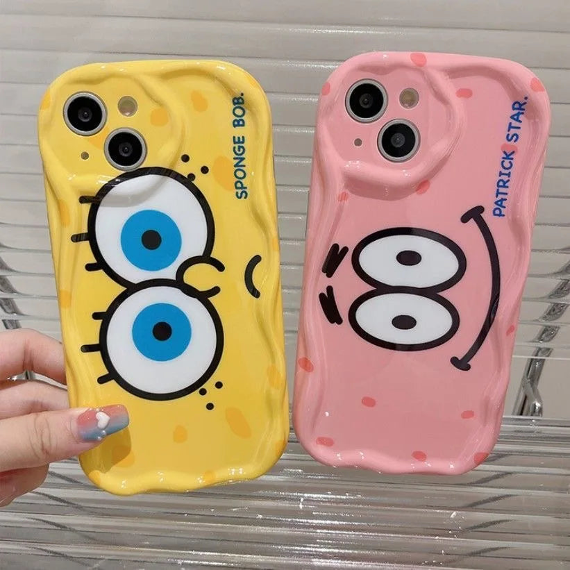 Kawaii SpongePatrick Cartoon TPU Soft Phone Case - Image 4