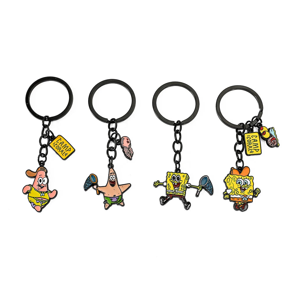 Anime SpongeBob SquarePants & Patrick Star Keychains