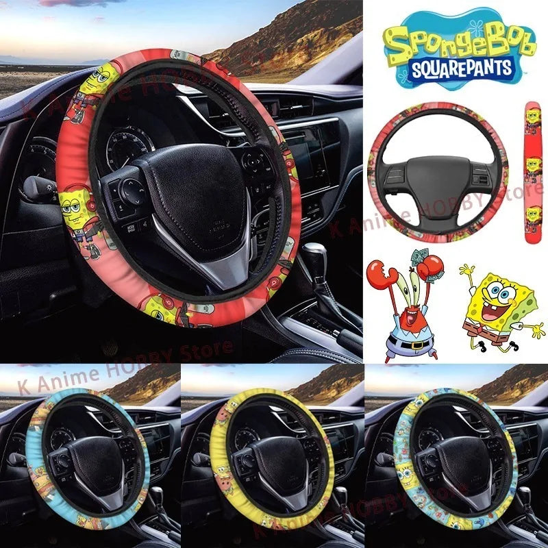 Cartoon SpongeBob Steering Wheel Covers