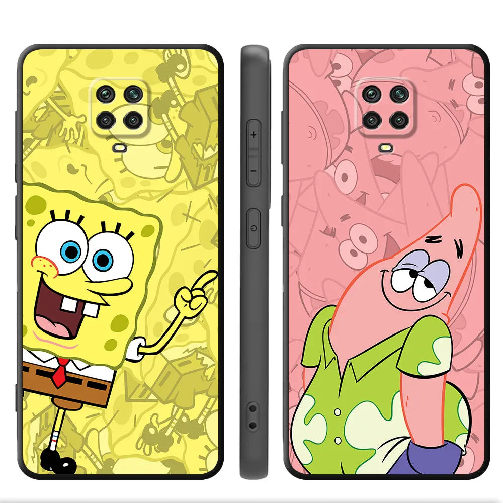 Black Cartoon Friend SpongeBobs Phone Case - Image 2