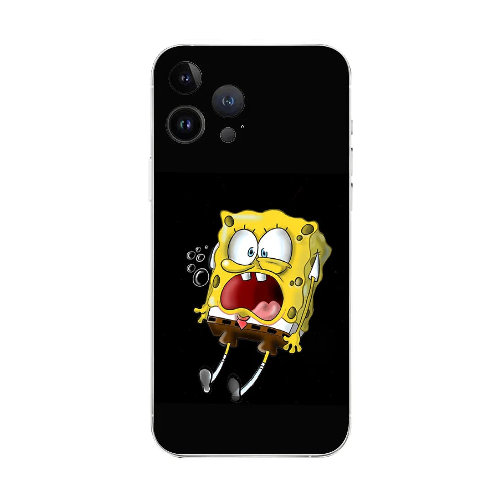 Cartoon Cute S-Spongebobs Transparent Phone Case - Image 6