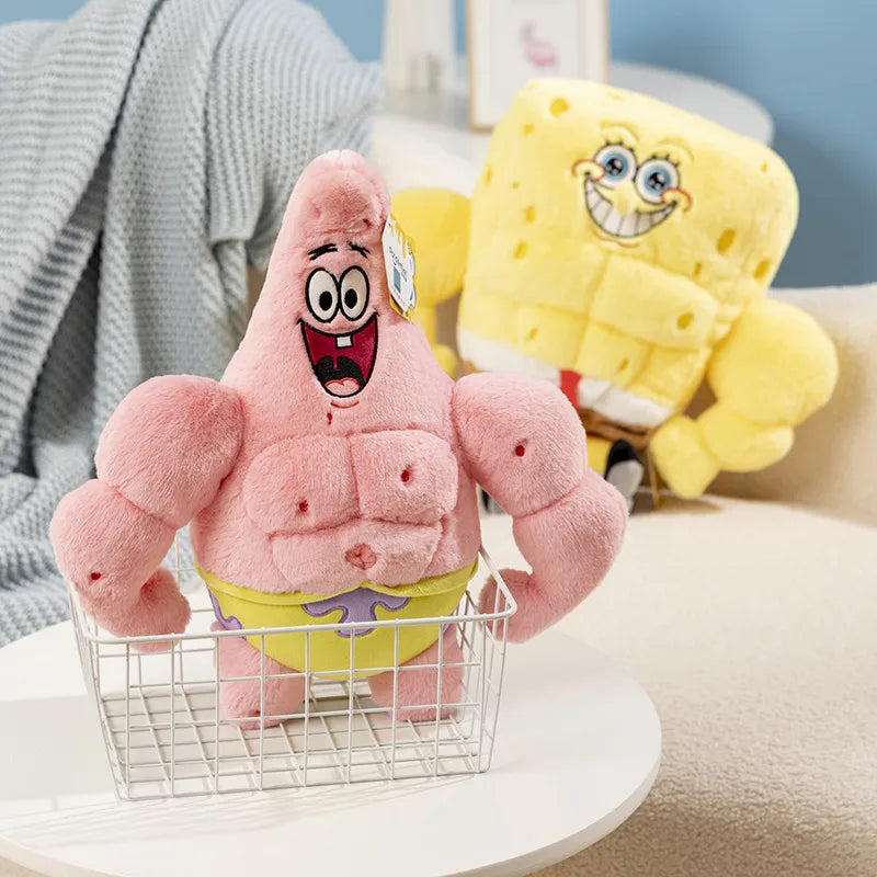 Anime Muscle SpongeBob & Patrick Star Plush Toys - Image 2