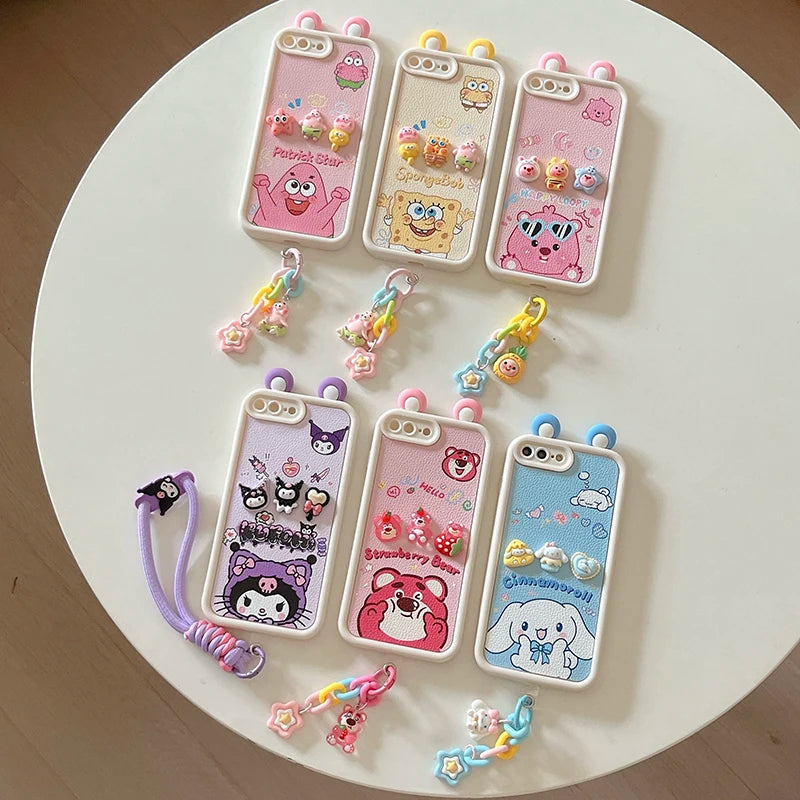SpongeBob 3D Doll Pendant Phone Case with Rope Strap - Image 4