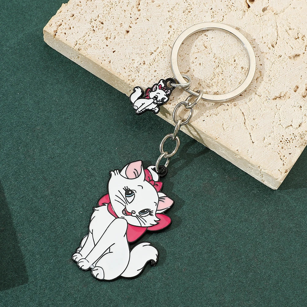 Disney Anime Figure Marie Cat Keychain - Image 4