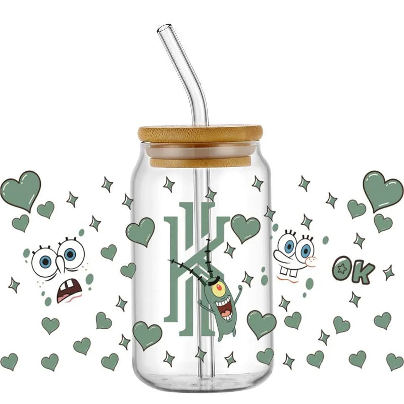 Miniso SpongeBob 16oz UV DTF 3D Waterproof Cup Wrap Sticker - Image 10