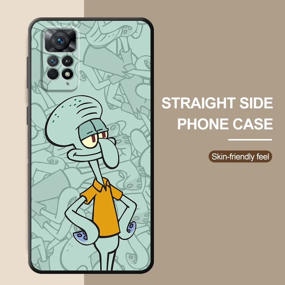 Black Cartoon Friend SpongeBobs Phone Case - Image 5