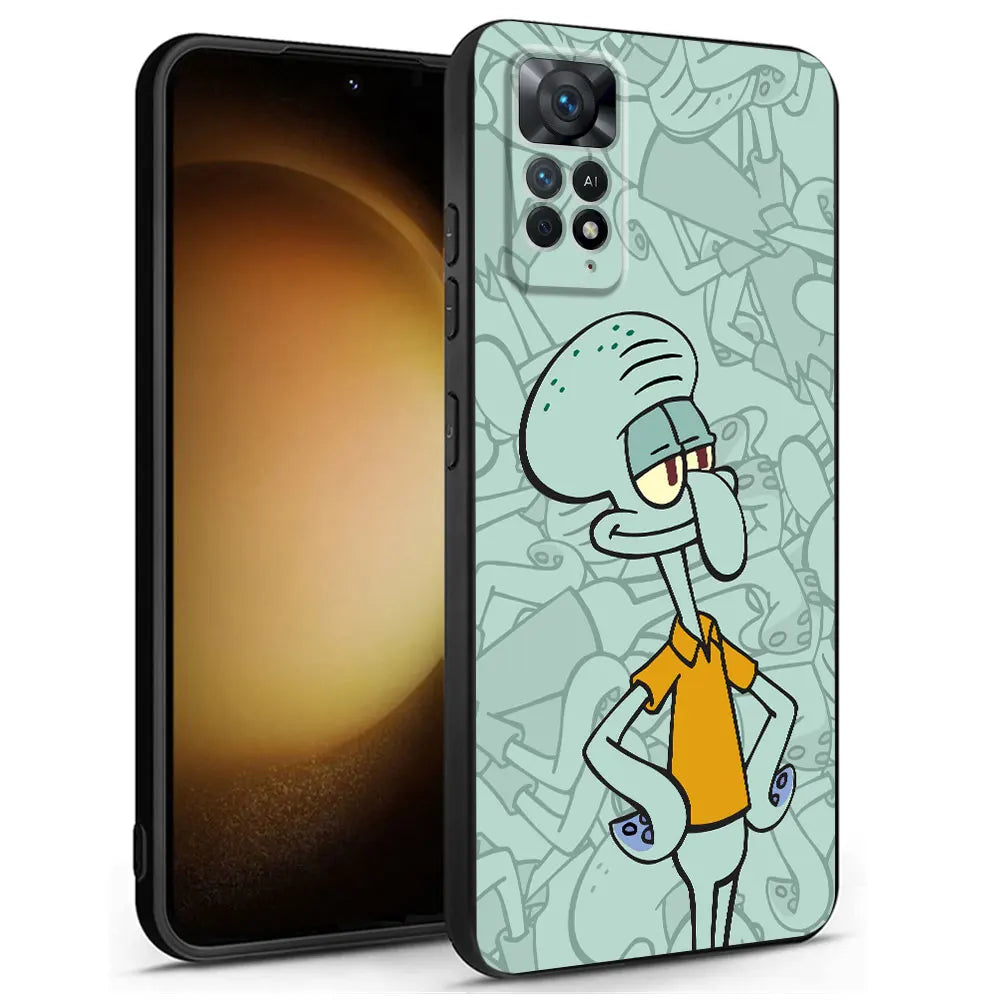 Black Cartoon Friend SpongeBobs Phone Case - Image 12
