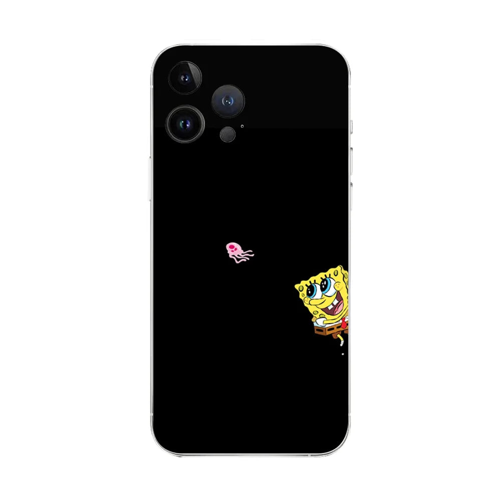 Cartoon Cute S-Spongebobs Transparent Phone Case - Image 5