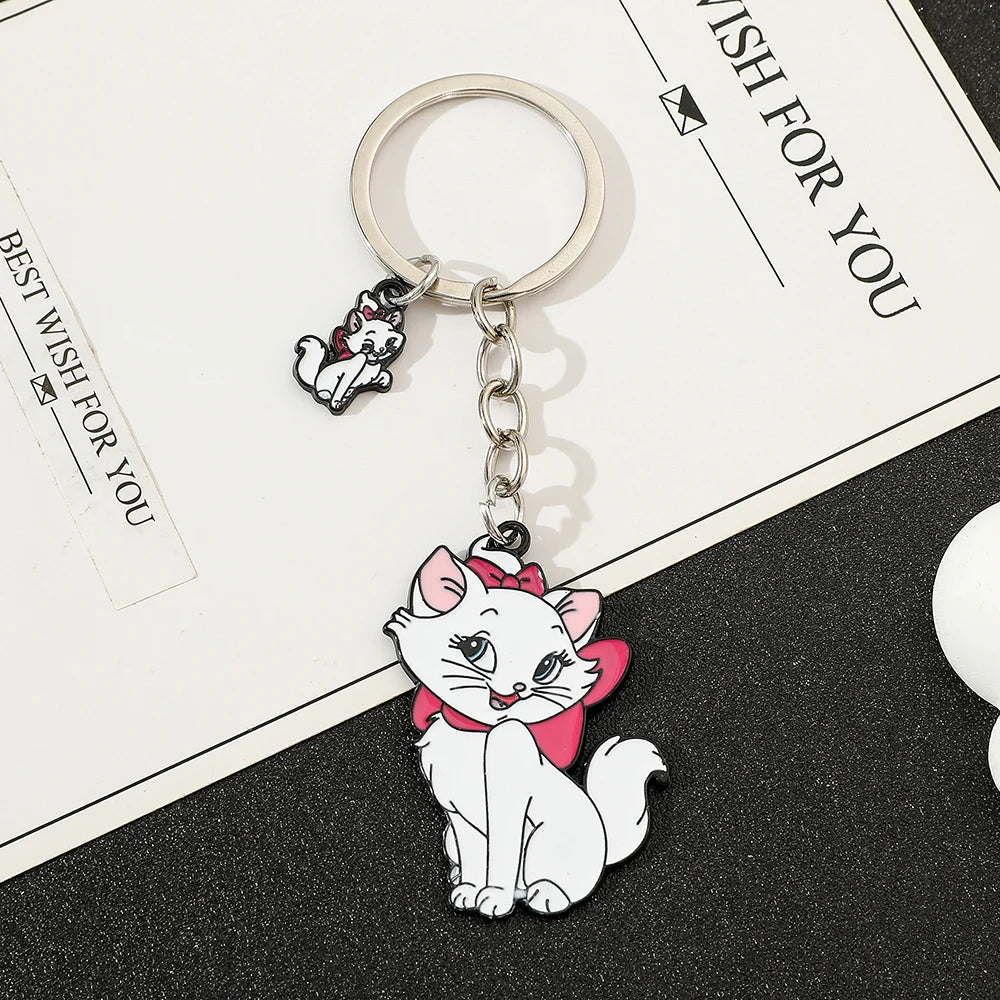 Disney Anime Figure Marie Cat Keychain - Image 5