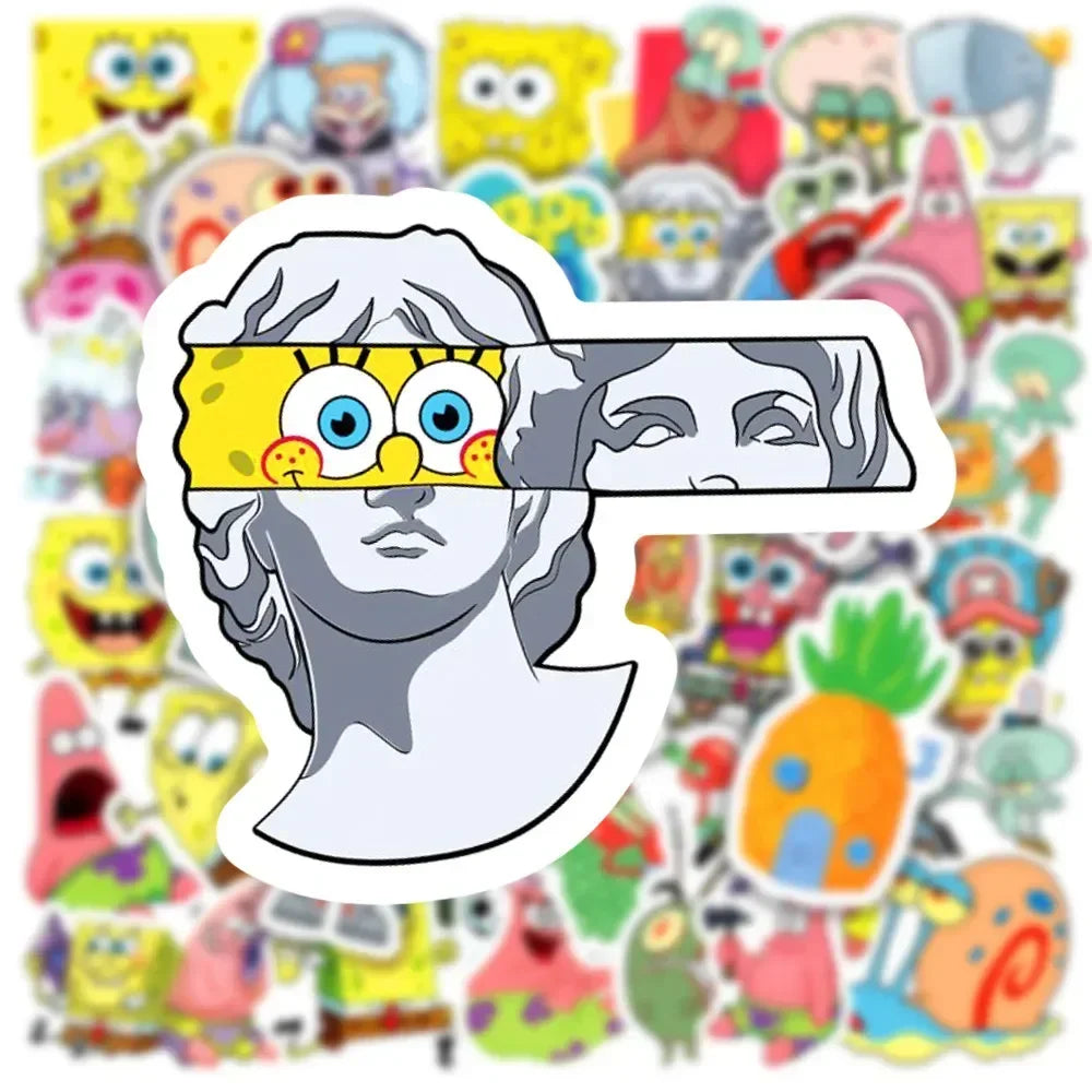 50PCS SpongeBob SquarePants & Patrick Star Stickers - Image 2