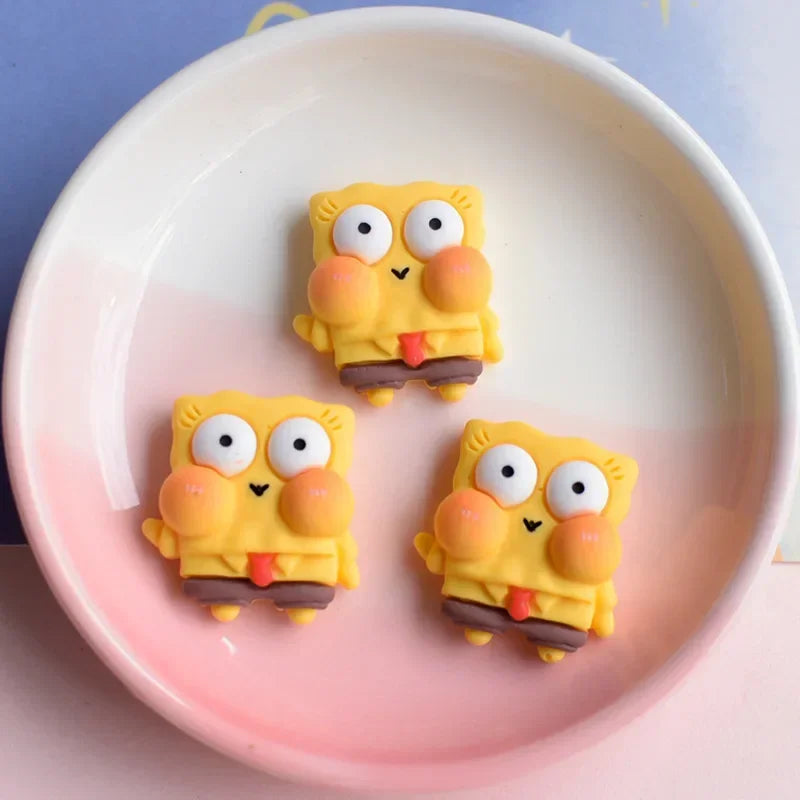 10pcs Cute SpongeBob SquarePants Shoe Decorations - Image 3