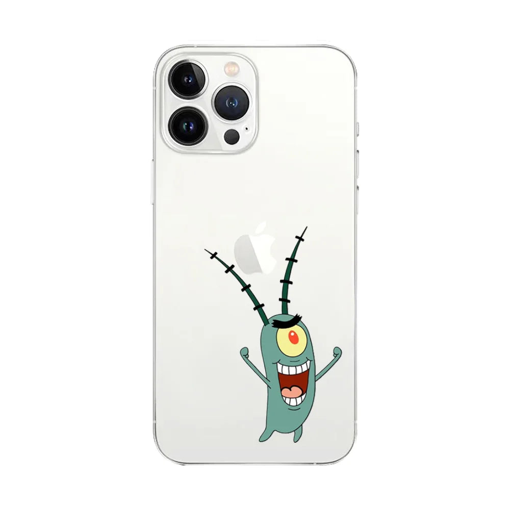 Cartoon Cute S-Spongebobs Transparent Phone Case - Image 9