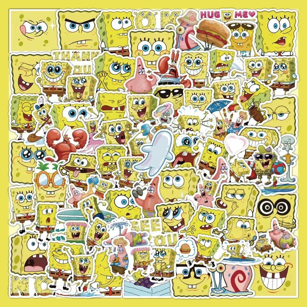 50PCS SpongeBob SquarePants & Patrick Star Stickers - Image 9