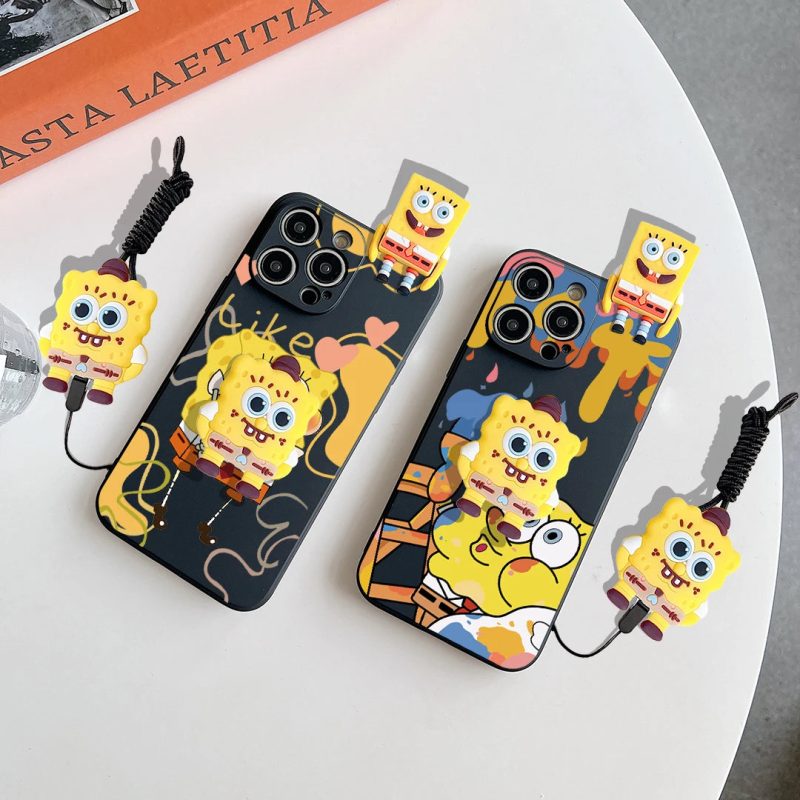 3D Doll SpongeBob Cartoon Phone Case for iPhone - Image 4