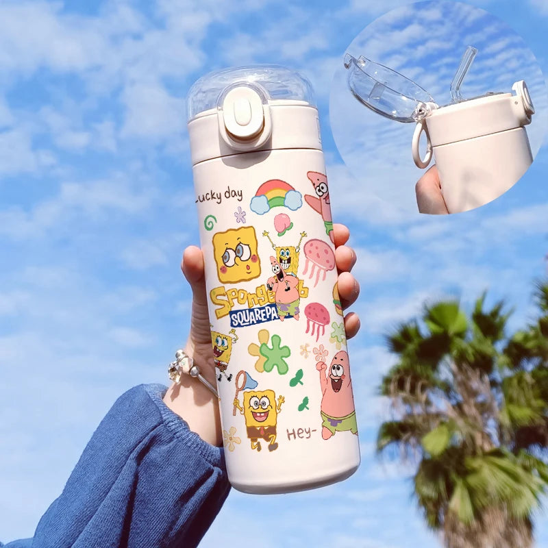 400ML SpongeBob Cartoon Insulated Cup - Image 3