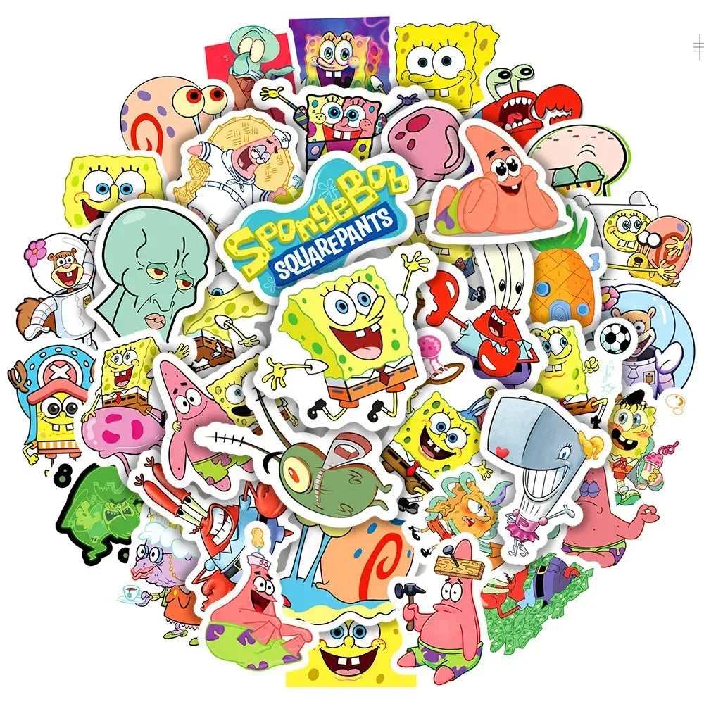 50PCS SpongeBob SquarePants & Patrick Star Stickers